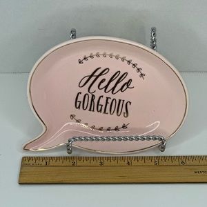 Kate Aspen Trinket Dish Hello Gorgeous with Gold Accent